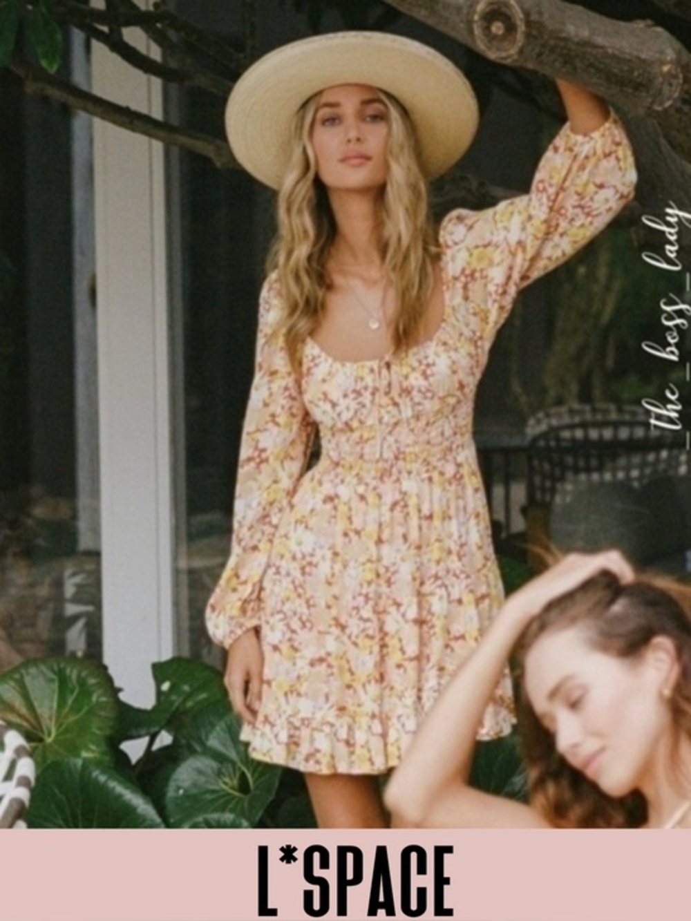 LSPACE floral dress mini spring summer babydoll